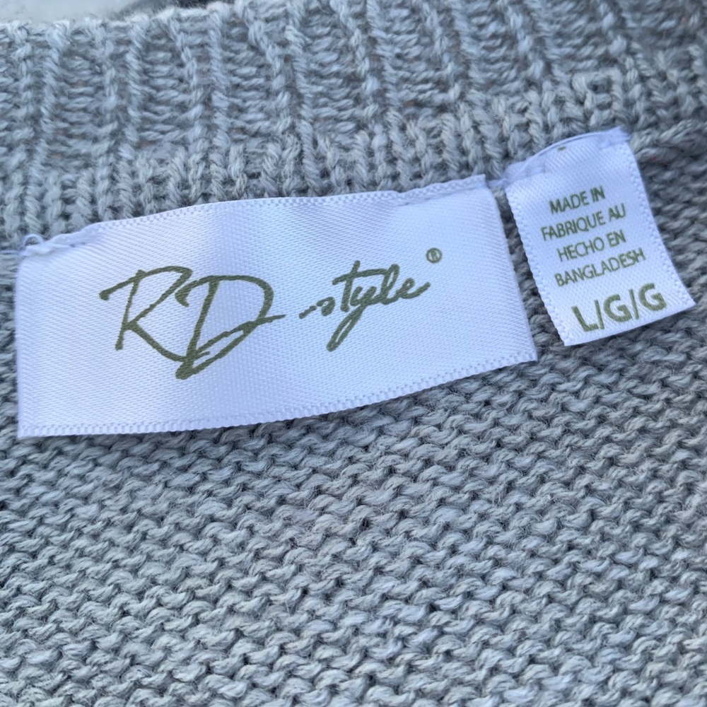 R D Style Colorblock Pullover Sweater Size L - Picture 7 of 10